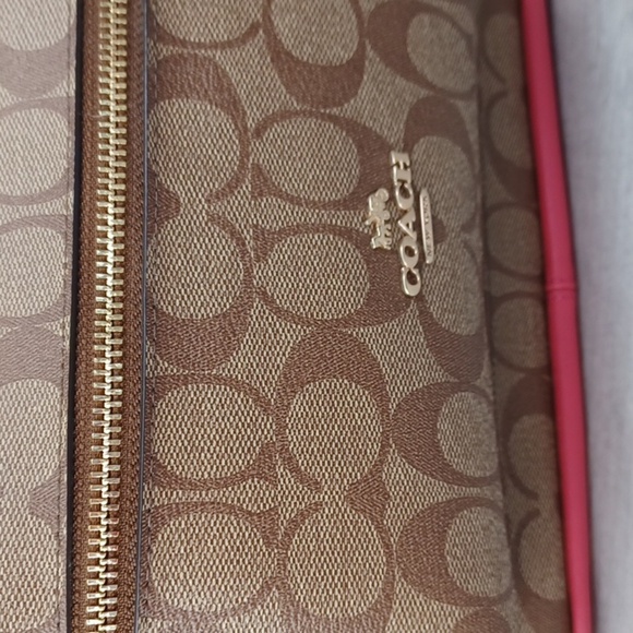 Coach 32200 Medium Charlie Backpack Signature/Poppy Color - Picture 3 of 16